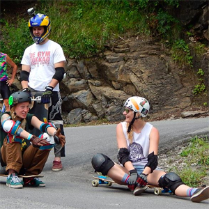 skateboard downhill street luge
